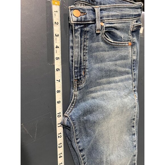 Anthropologie Level 99‎ Womens Blue Denim Bermuda Shorts Size 4/27 - Picture 11 of 14